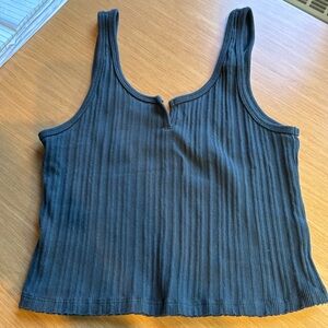 AERIE SMALL GREY TANK TOP CROPPED